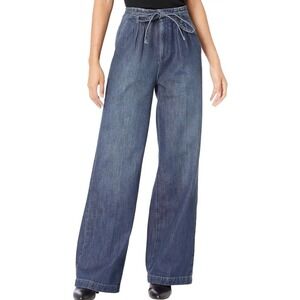 AG JEANS Belted Deven size 31 High Rise Ultra Wide Leg Jeans